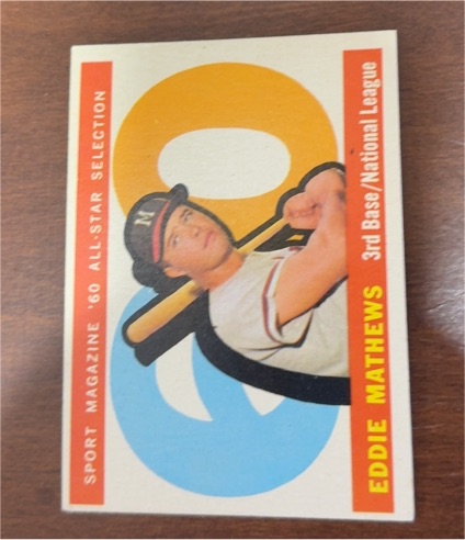 1960 Topps #558 Eddie Mathews All Star — front