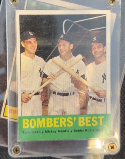 1963 Topps #173 Bombers' Best Mickey Mantle, Tom Tresh, Bobby Richardson — front