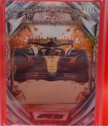 2025 Topps Chrome F1 Lando Norris Diamond 75th Anniversary #D75-25 — front