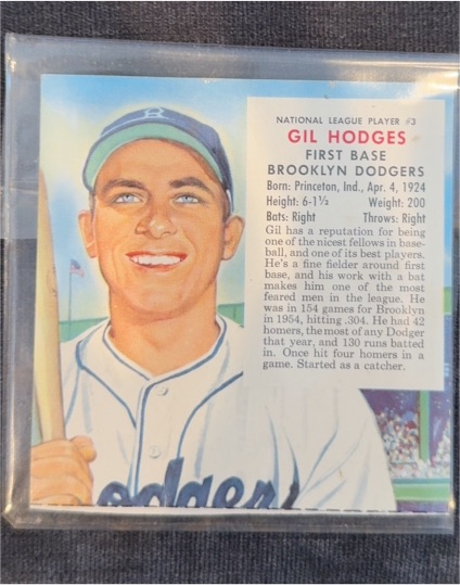 1955 Red Man Tobacco #3 Gil Hodges — front