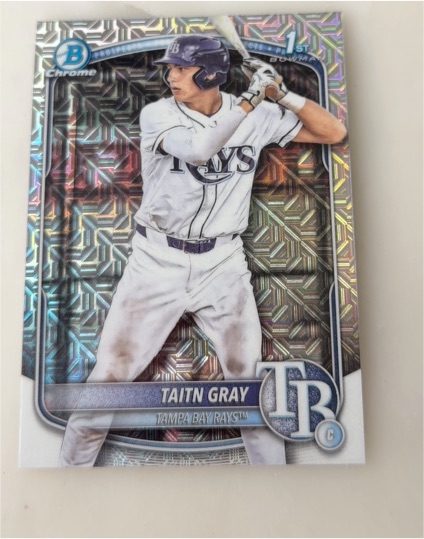2025 Bowman Draft Chrome #BDC-7 Taitn Gray — front