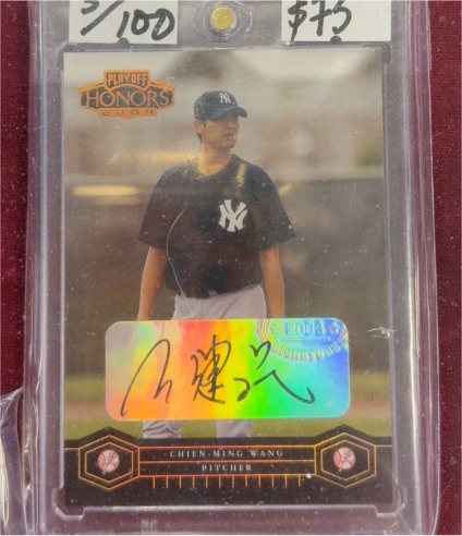2004 Playoff Honors Chien-Ming Wang #/100 Rookie Card Autograph — front