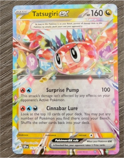 2024 Pokémon SV08: Surging Sparks #142 Tatsugiri ex — front