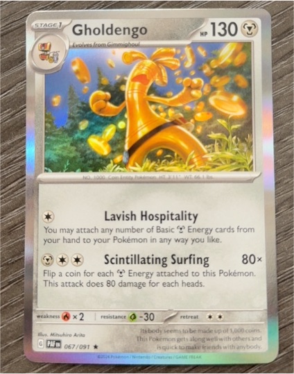 2024 Pokémon TCG Paldean Fates #067 Gholdengo — front