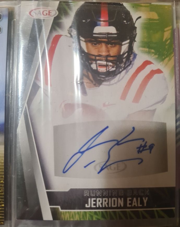 2022 SAGE Low Series Auto Black #A-JE Jerrion Ealy — front