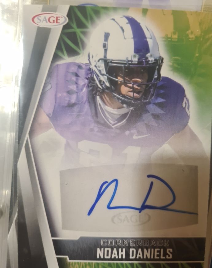 2022 SAGE #A-ND Noah Daniels Autographs Black — front