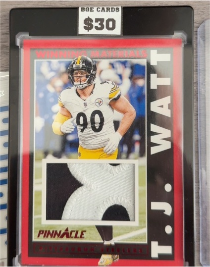 2024 Panini Encore Winning Materials #WM-TWT T.J. Watt — front