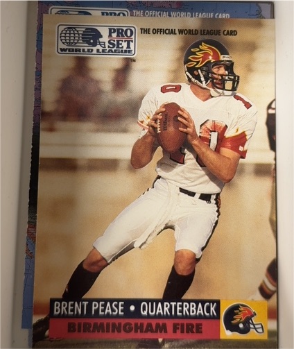 1991 Pro Set World League #8 Brent Pease — front