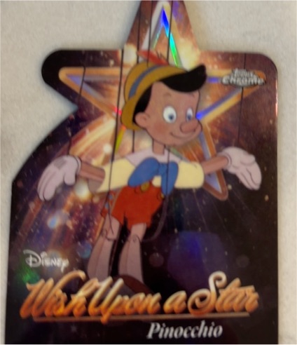 2025 Topps Disney Wonder Chrome Die-Cut #W-1 Pinocchio — front