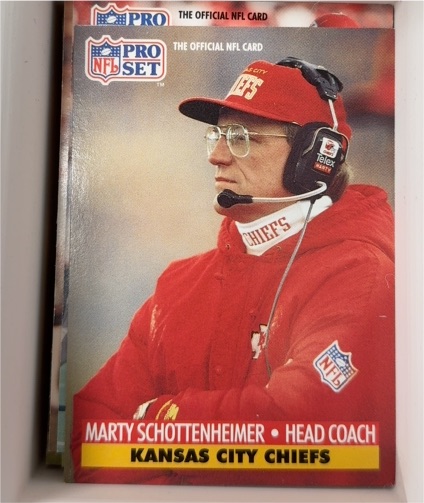 1991 Pro Set #189 Marty Schottenheimer — front