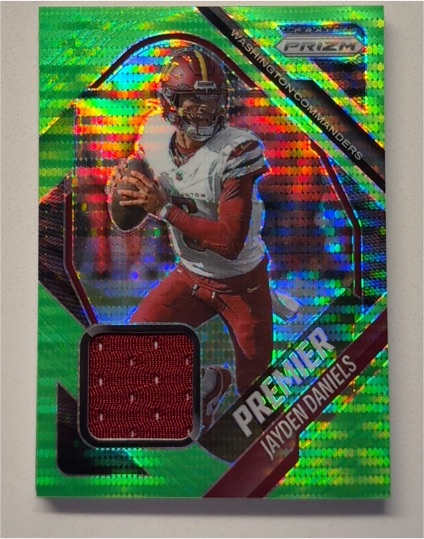 2025 Panini Prizm Premier Patch #PJY-JD Jayden Daniels — front