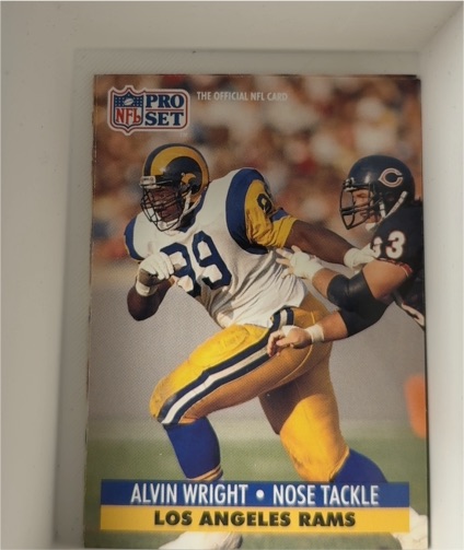 1991 Pro Set Alvin Wright #Nose Tackle Los Angeles Rams — front
