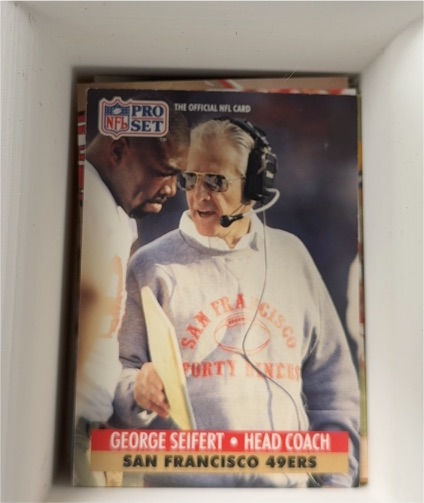 1991 Pro Set #297 George Seifert — front