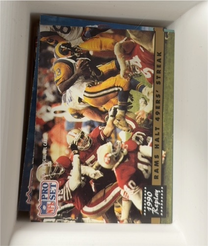 1991 Pro Set #332 Rams Halt 49ers' Streak Cleveland Gary — front