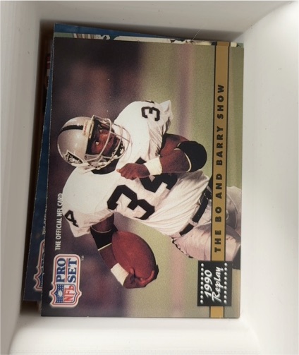 1991 Pro Set #335 The Bo and Barry Show Bo Jackson and Barry Sanders — front