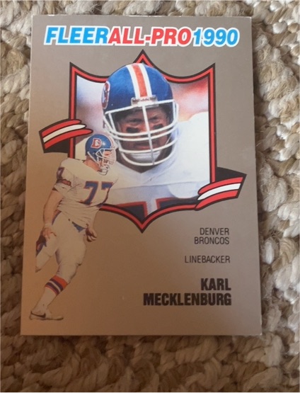 1990 Fleer All-Pro #15 Karl Mecklenburg — front