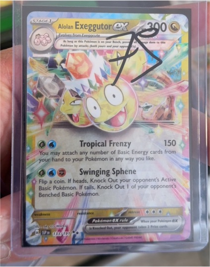 2020 Pokémon SV08: Surging Sparks #133 Alolan Exeggutor ex — front