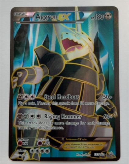 2015 Pokemon XY Primal Clash #153 Aggron EX — front