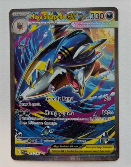 Mega Sharpedo EX 127/094 Phantasmal Flames — front