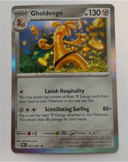 2024 Pokémon Paldean Fates #067 Gholdengo — front