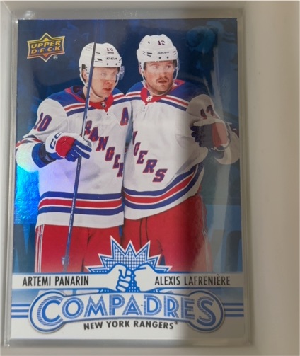 2025-26 Upper Deck Series 1 Compadres #CM-15 Artemi Panarin Alexis Lafreniere — front