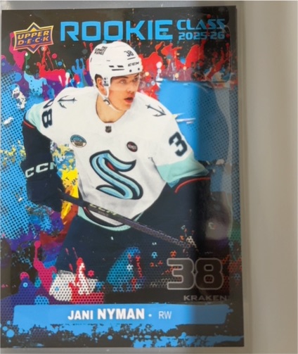 2025-26 Upper Deck #RC-8 Jani Nyman Rookie Commemorative Class — front