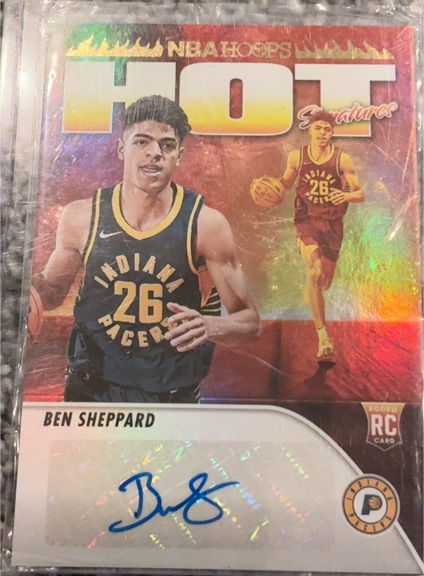 2024-25 Panini NBA Hoops Hot Signatures #HSR-BS Ben Sheppard — front