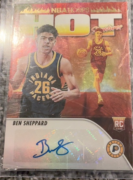 2023-24 Panini NBA Hoops Hot Signatures #HSR-BS Ben Sheppard — front