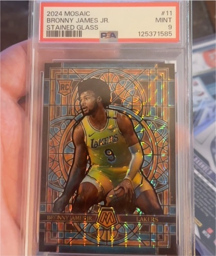 2024 Panini Mosaic #11 Bronny James Jr. Stained Glass — front