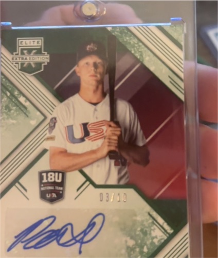 2018 Panini Elite Extra Edition 18U National Team Signatures #18U Unknown — front