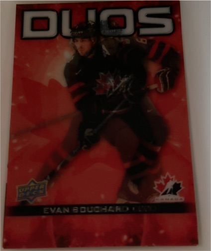 2025-26 Upper Deck Tim Hortons Team Canada Duos #CO-12 Evan Bouchard / Noah Dobson — front