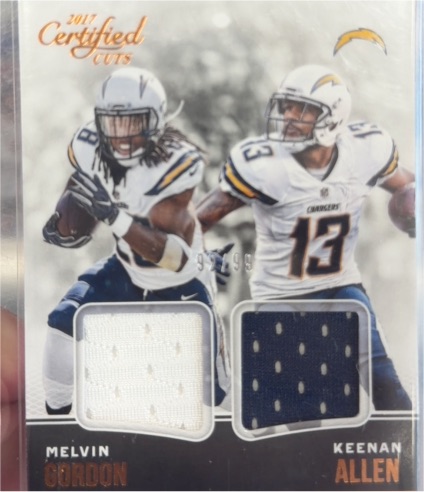 2017 Certified Cuts #39 Melvin Gordon Keenan Allen — front