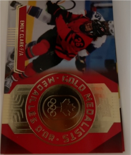 2025-26 Upper Deck Tim Hortons Gold Medalists #GM-14 Emily Clark — front