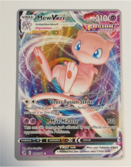2021 Pokémon TCG Fusion Strike #114 Mew VMAX — front