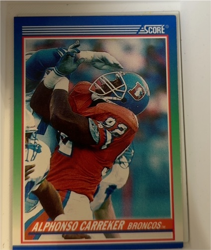 1990 Score #419 Alphonso Carreker Denver Broncos — front