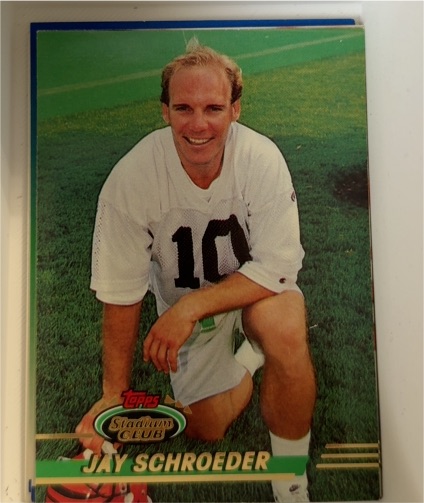 1993 Topps Stadium Club #314 Jay Schroeder — front