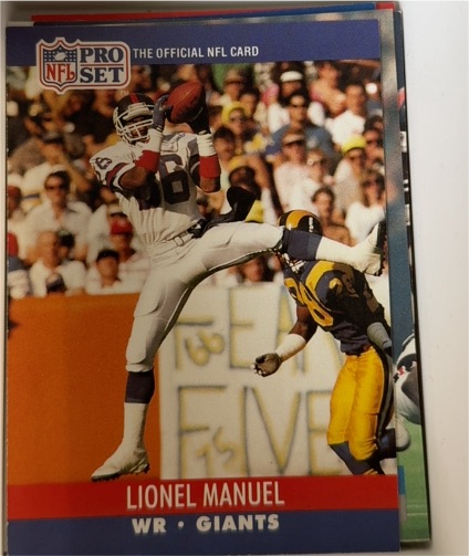 1990 Pro Set #598 Lionel Manuel — front