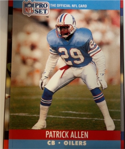 1990 Pro Set #508 Patrick Allen — front