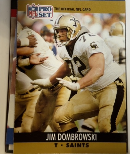 1990 Pro Set #587 Jim Dombrowski — front