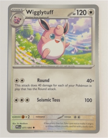 2025 Pokémon ME02: Phantasmal Flames #077 Wigglytuff — front
