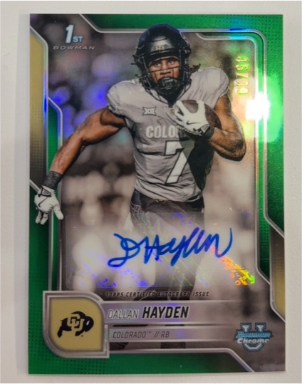 2025 Bowman Chrome University #132 Dallan Hayden — front