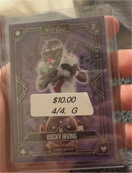 2024 Wild Card 5 Card Draw #4 Bucky Irving — front