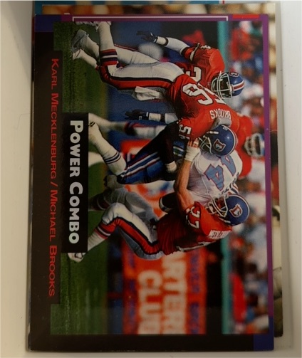 1993 Pro Set Power Combos #8 Karl Mecklenburg / Michael Brooks — front