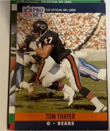 1990 Pro Set #448 Tom Thayer Chicago Bears — front