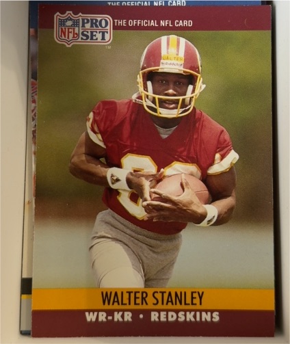 1990 Pro Set #666 Walter Stanley Washington Redskins — front