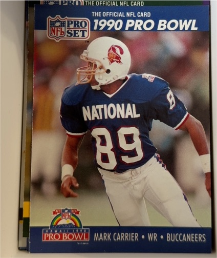 1990 Pro Set #384 Mark Carrier — front