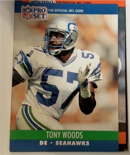 1990 Pro Set #651 Tony Woods — front