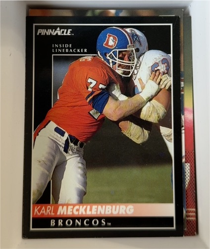 1992 Pinnacle Football #203 Karl Mecklenburg — front