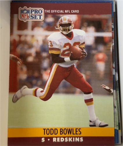 1990 Pro Set #661 Todd Bowles — front