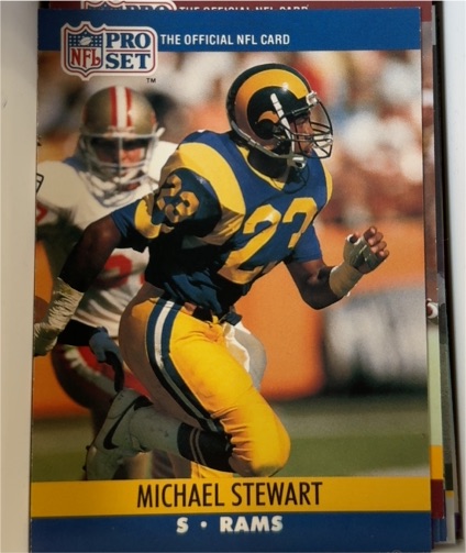 1990 Pro Set #553 Michael Stewart — front